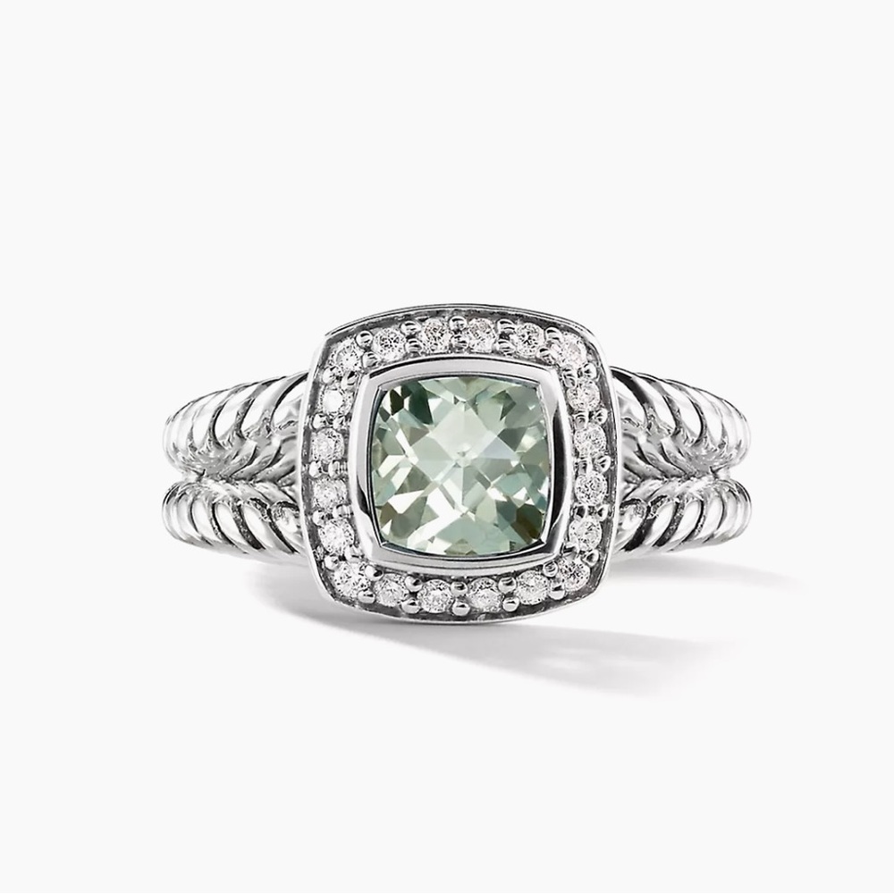 David Yurman Petite Albion with Prasiolite and Pavé Diamonds